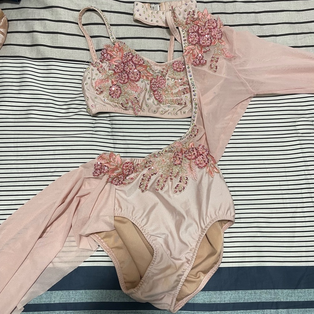 Glamour Costumes Pink Embellished Women's Set